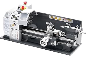 VEVOR Metal Lathe, 8 x 16 in, 550W Benchtop Lathe Machine, 0-2500 RPM Variable Speed, with 0.0003 in Spindle Accuracy Metal G