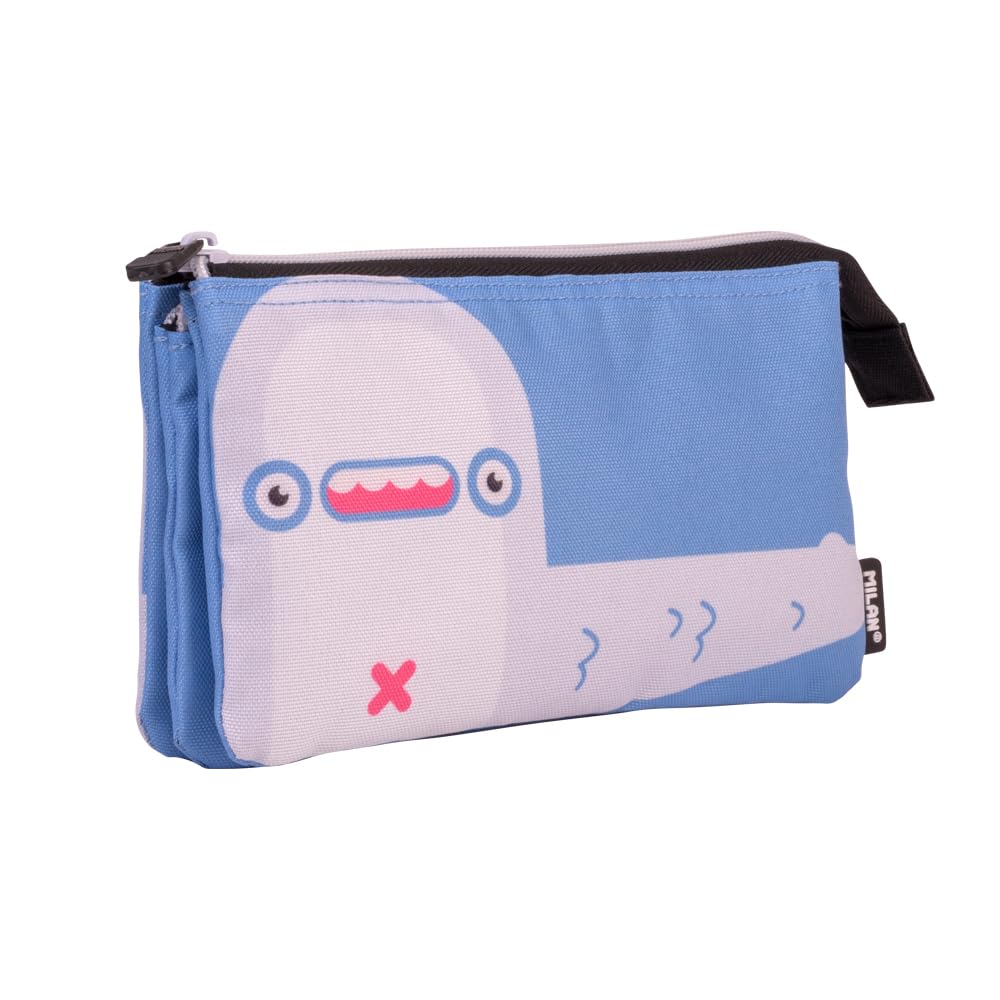 MILAN® Aliens Special Series 5 Compartments Pencil Case, Blue