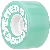 Riedell Radar Energy 57 Roller Skate Wheels, Aqua - 31mm x 57mm | 4-Pack, 78A Hardness, 31mm x 57mm Quad Skate Wheels, Smooth on Rough Surfaces &amp; Small Debris