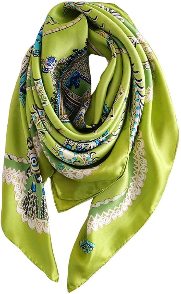 YLGG Grüner apfelgrüner Wagen einfacher Crêpe Satin großer