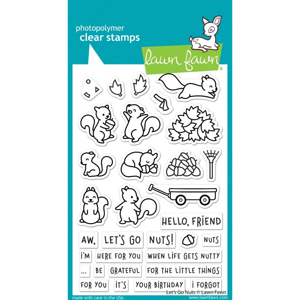 Lawn Fawn Clear Stamps 4"X6"-Let's Go Nuts