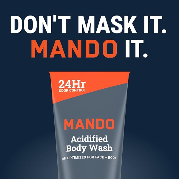 MANDO ODOR SHIELD BODY WASH – 24 HOUR CONTROL – REMOVES ODOR BETTER THAN SOAP – SLS FREE, PARABEN FREE, SKIN SAFE – 8.5 OUNCE (PACK OF 2) (MT FUJI)