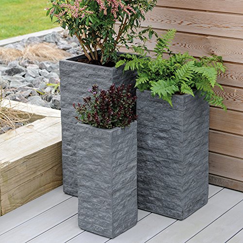 Thompson Morgan Outdoor Garden Columnar Planter Pots Textured