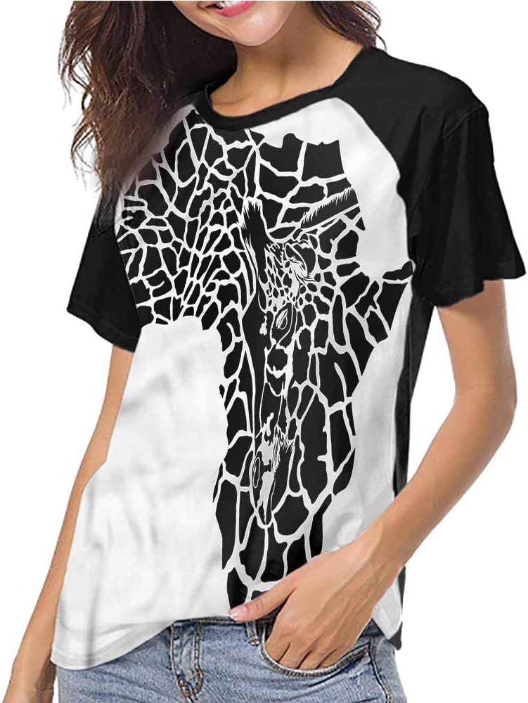 Tight Tops Tee,Safari,Tiger African Tribal Mask,Girls Short Sleeves Tight