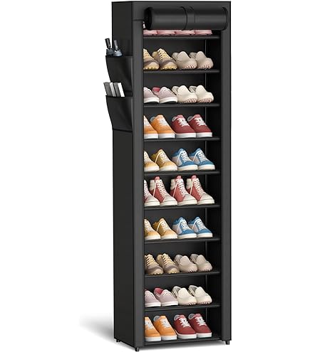 SpaceAid - Zapatero Giratorio De 7 Niveles Tipo Torre, Exhibidor De Zapatos Giratorio Lazy Susan, Estante Giratorio De 360 Para Zapatos, Carrusel Redondo De Almacenamiento De Zapatos, Organizador