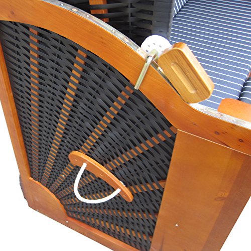 XINRO® XXL Volllieger Strandkorb Ostsee rot grün karo # wechselbare Bezüge # inkl. Strandkorbhülle – Bild 8