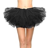 CahcyElilk Women's Mini Puffy Bubble 6-Layered Ballet Run Halloween Tutu Costume