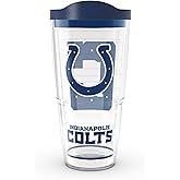 Tervis Made in USA Double Walled NFL Indianapolis Colts Insulated Tumbler Cup Keeps Drinks Cold & Hot, 24oz, Tradition
