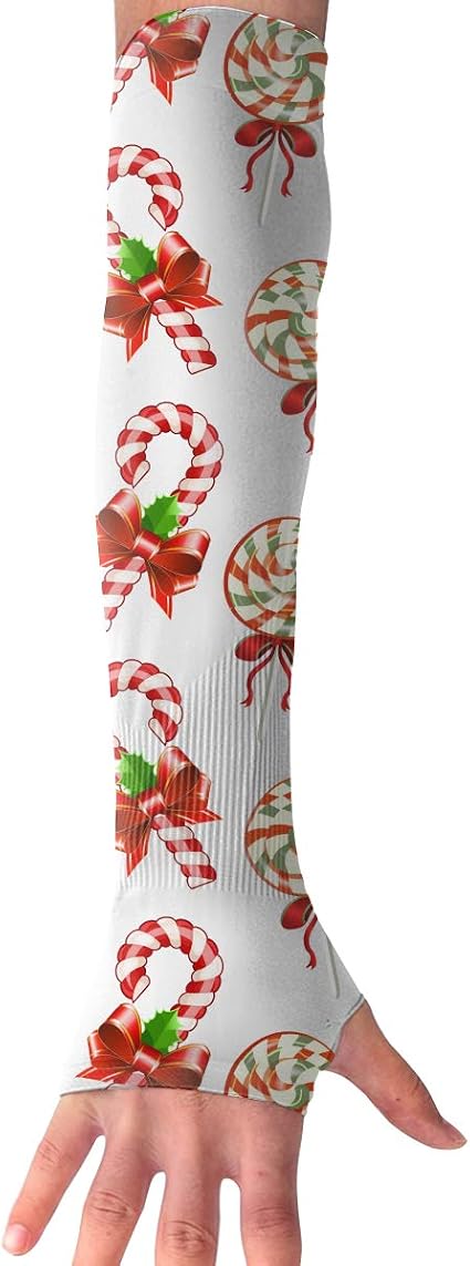 Amazon Com To Jp Sports Arm Sleeves Uv Sun Protection Arm Sleeves Christmas Candy Canes Cooling Arm Sports Outdoors