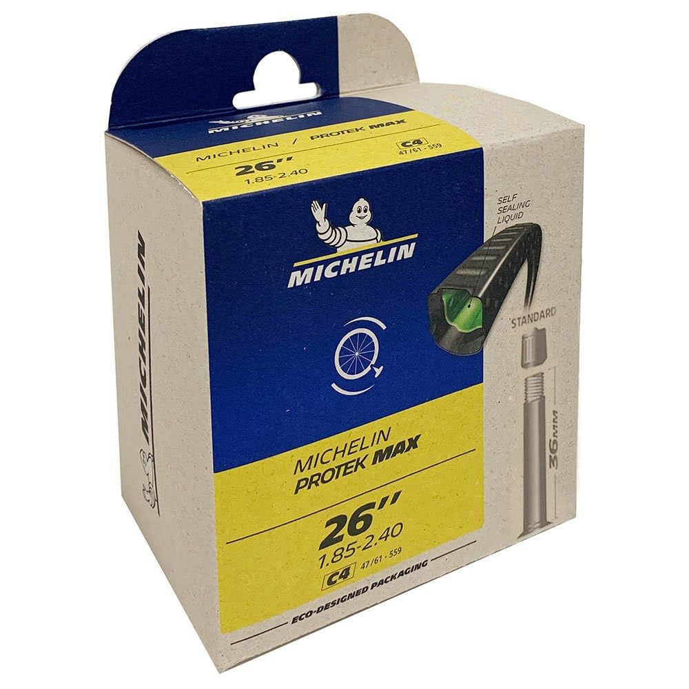 Michelin Camera C4 Protek MAX 26x1.85-2.40 Stan Valves, Sport, Black (Black), 48