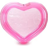 FUNBOY Giant Inflatable Luxury Clear Pink Heart Kiddie Pool, Year-Round Fun for Ball Pits, Swimming Pools, a Summer Pool Party and The Beach