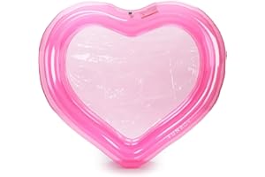 FUNBOY Giant Inflatable Luxury Clear Pink Heart Kiddie Pool, Year-Round Fun for Ball Pits, Swimming Pools, a Summer Pool Party and The Beach