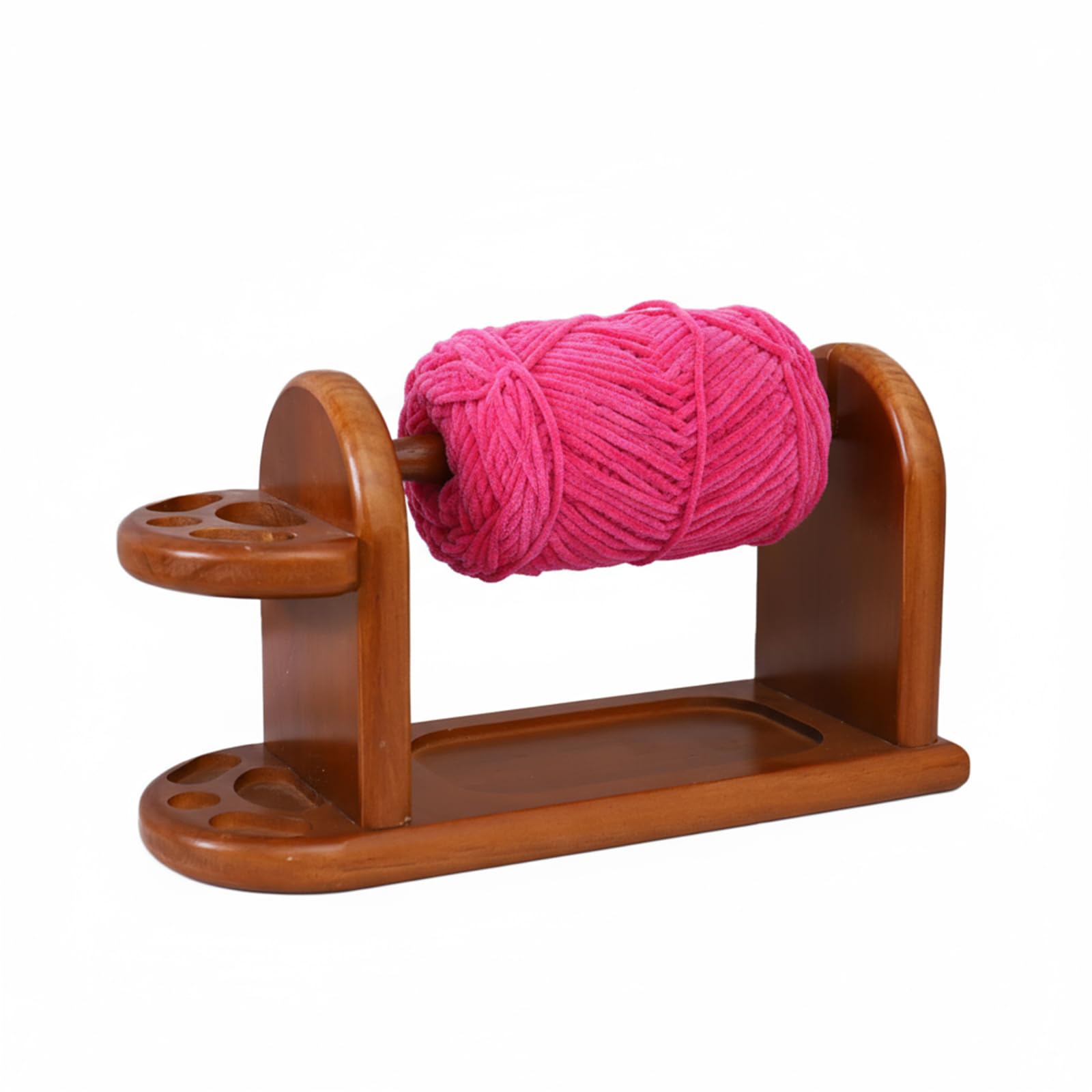 Holzsammlung Race Wooden Crochet Yarn Holder Sewing Thread Organizer, Yarn Storage for Crochet Yarn Ball Knitting & Crochet Supplies(A)