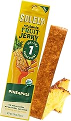 SOLELY - Organic Pineapple Fruit Jerky - 1 Individually Wrapped Strip - Fruit Leather Made from Dried Fruit - Healthy Snacks 