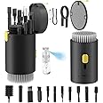 Tounee Keyboard Cleaner Kit, Electronics Cleaning Kit with Retractable Big Brush, Portable, 20 in 1 Multi-Tool Kit for Phones, Tablet, Computer, PC Monitor,TV Camera Lens with 2.5ml Mist Spray (Black)