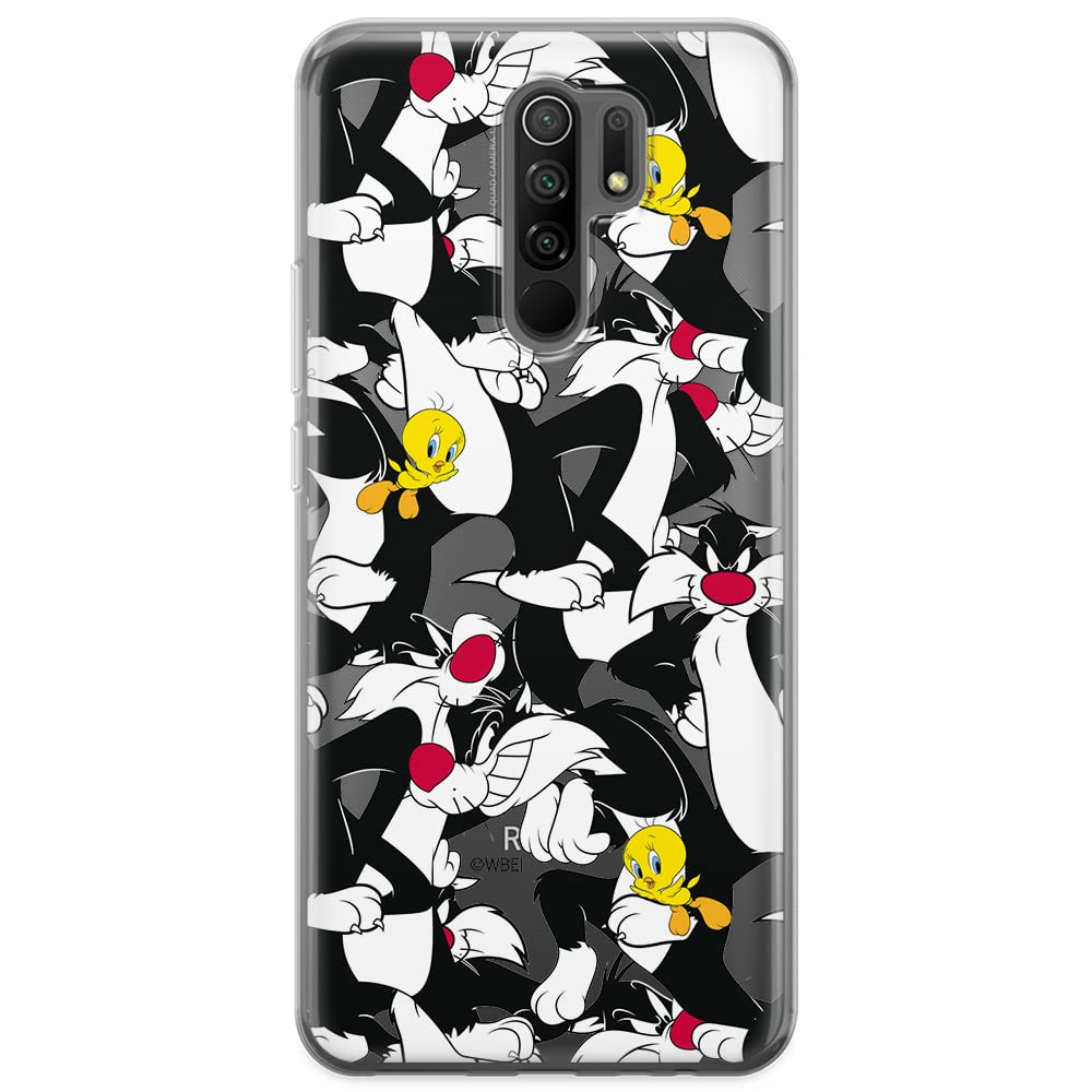 ERT GROUP mobile phone case for Xiaomi REDMI 9 original and officially Licensed Looney Tunes pattern Sylvester & Tweety 004 optimally adapted to the shape of the mobile phone, partially transparent