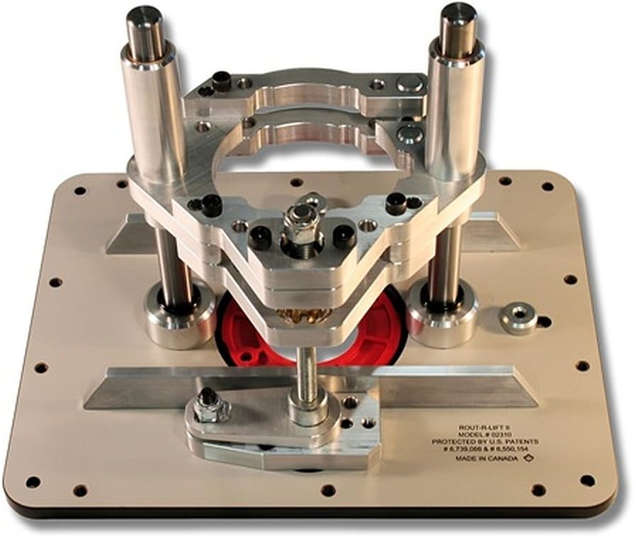 JessEm 02310 Rout-R-Lift II Router Lift + 02030 10-Piece Insert Ring Kit with Caddy Bundle - - 