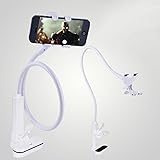 DaGou Gooseneck Flexible Long Arms Cell Phone Clip Holder Stand with Sitck-On Car Windowshield Dashboard Mount for IPhone 6,6 Plus,5,4S and Android phones (White)