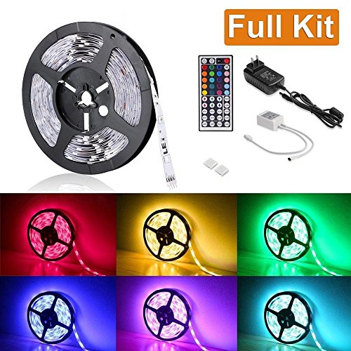 Le® 12V 16.4Ft/5M Flexible Rgb Led Strip Light Kit, MultiColored, 150 Units 5050 Leds, Led