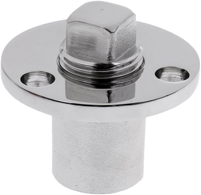 High Polished Stainless Steel Garboard Drain Plug Bung Replacement for