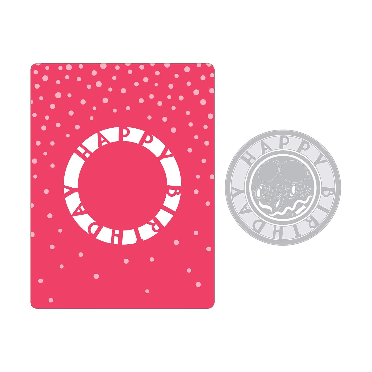 Sizzix 663212 Impresslits Embossing Folder, Happy Birthday by Courtney