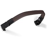 Joolz Aer2 Foldable Bumper Bar for Joolz Aer2 Stroller &ndash; One-Hand Fold Compatible, Secure &amp; Comfortable Toddler Support Bar, Leatherette Finish, Easy Click-On Design - Mid Brown Carbon