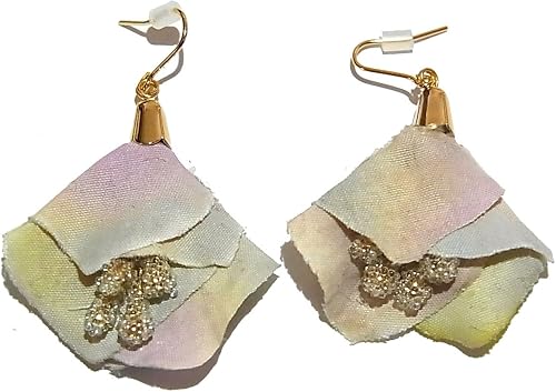 Amazon ルチカ ピアス Luccica Fabric Flower ブルー 花 アクセサリー フラワー レディース 耳飾り エレガント モチーフ プレゼント 誕生日 フック 女子 女性 20代 30代 Luccica ピアス 通販