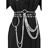 Punk Leather Body Chains Sexy Body Harness Chains Waist Chain Rave Nightclub Party Body Jewelry for Women