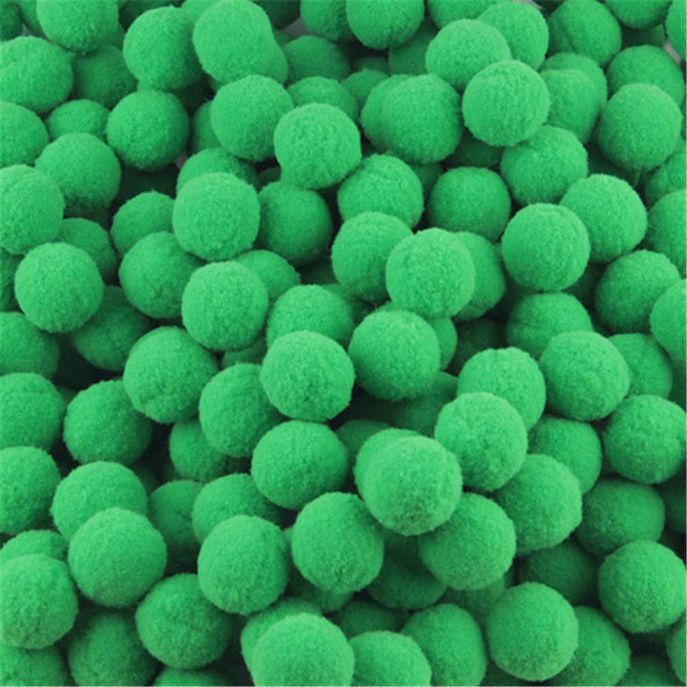 500 Pack Fluffy Pom Poms for Craft,High Density Pompoms Balls for DIY Crafts Jewelry Making Hair Accessories Clothing Hat Embellishment 15mm,Christmas Green