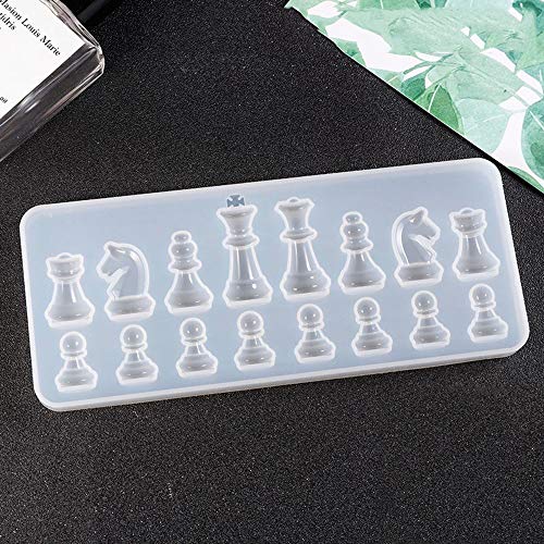 UV Resin Molds Silicone Molds for Chess Set for Adults Kids(Chess)