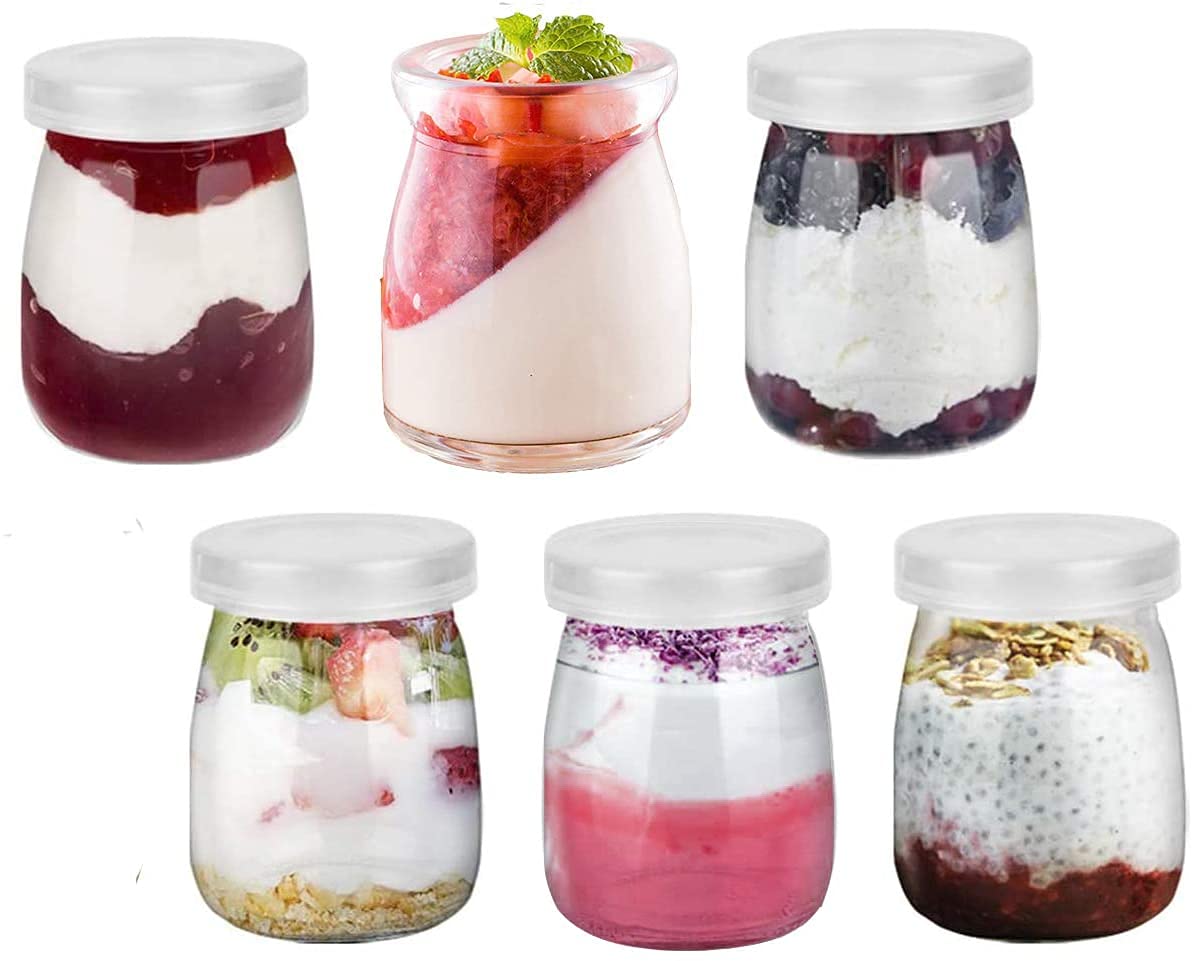 SCILLA 6 pcs Glass Jar with Lid 150 ml Pudding Glass Jar Set