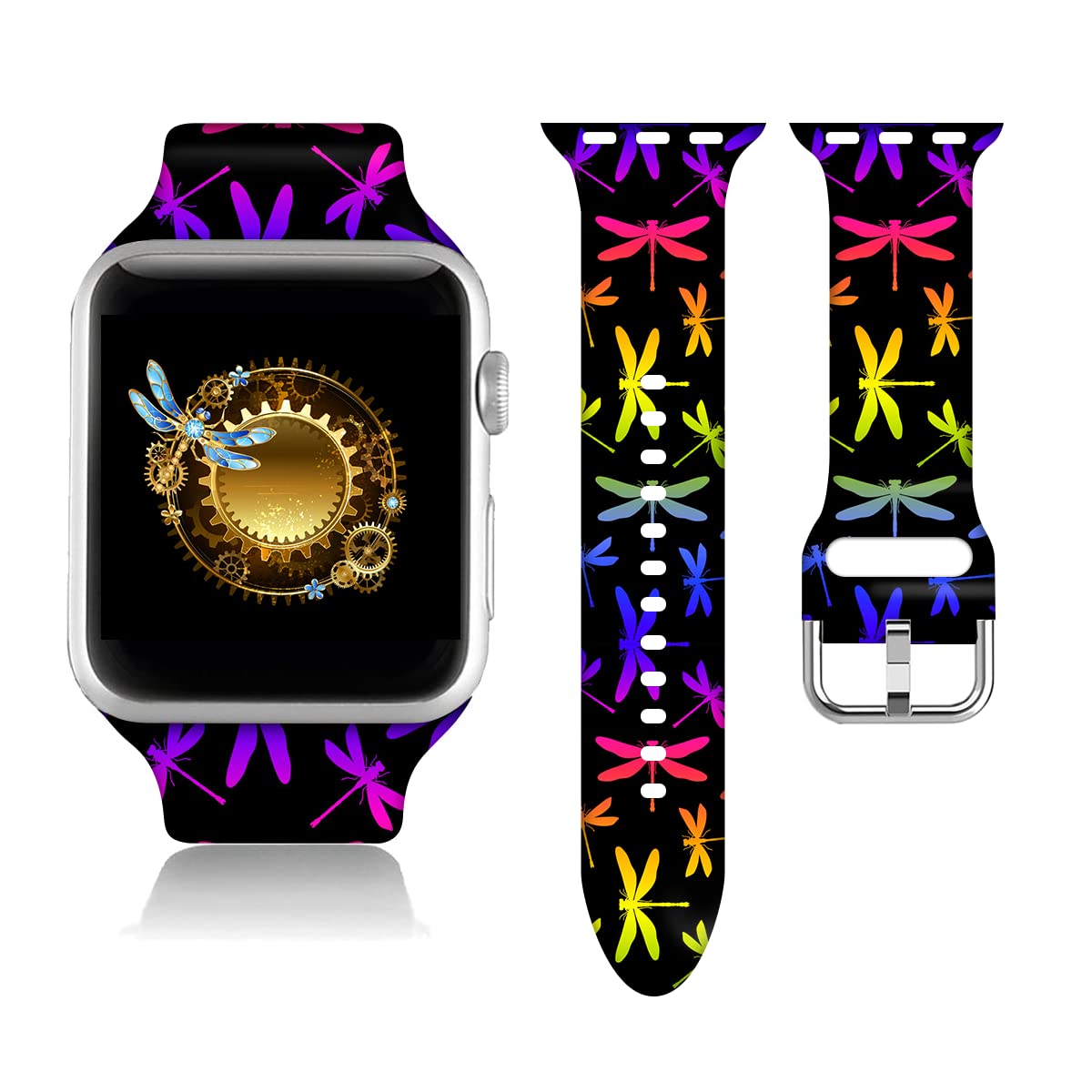 Compatible With Colorful Rainbow Dragonfly Apple