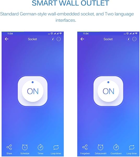 OurLeeme WiFi Enchufe Inteligente Enchufe de Pared de 10A Toma de Corriente Inteligente Control Remoto Control de Voz Temporizador Ahorro de energa Funciona con Alexa Google Home Blanco