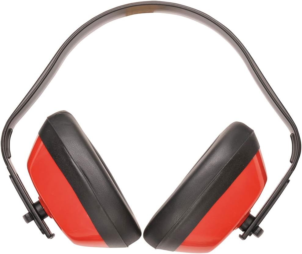 Portwest Classic Ear Protector Red One Size PW40RER Lightweight Durable ABS