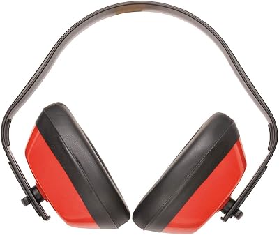 Portwest Classic Ear Protector Red One Size PW40RER Lightweight Durable ABS