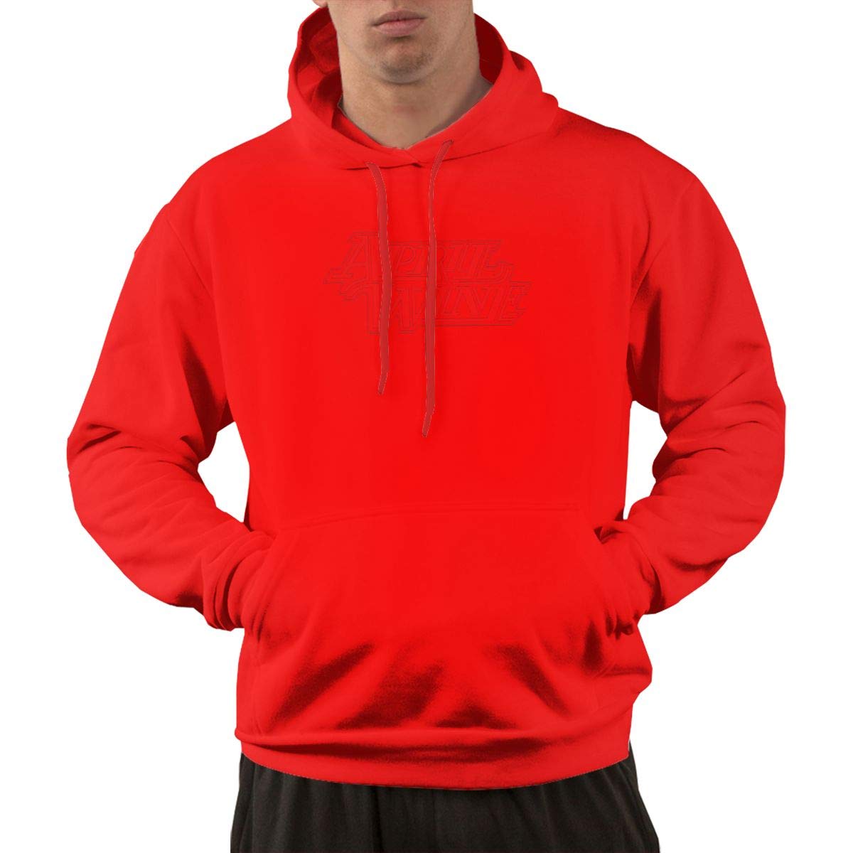 S Pullover Classic Red Print April Wine Hooded Shirts With Pocket 3