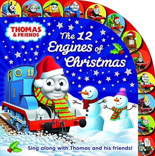 Thomas & Friends: The 12 Engines of Christmas: Tabbed Board Book Perfect For Young Fans of Thomas the Tank Engine