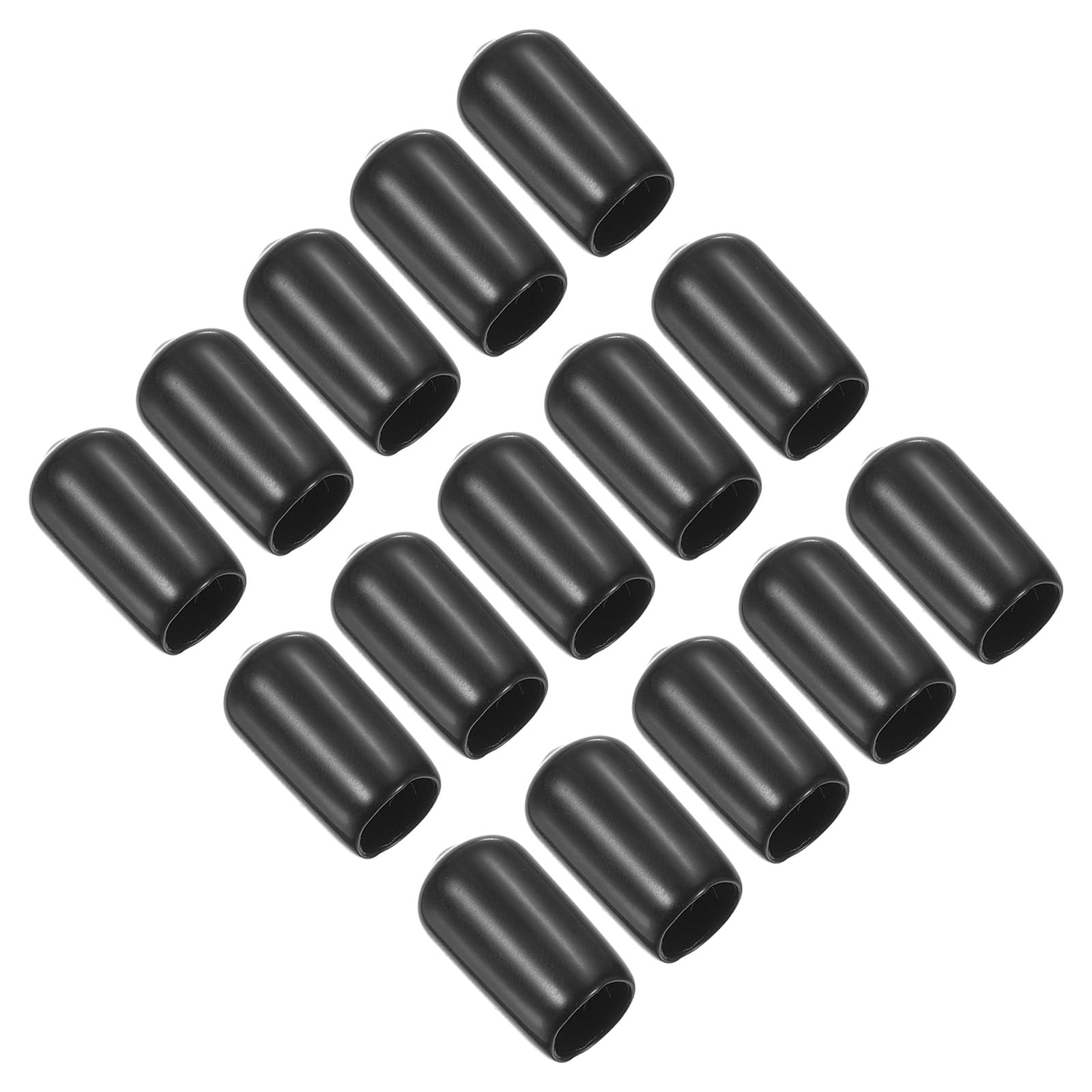 PATIKIL 9mm Snooker Cue Tip Cover, 15 Pcs Pool Cue Tips Rubber Cover Billiards Head Club Protector Stick Head Tool for Snooker Accessory, Black