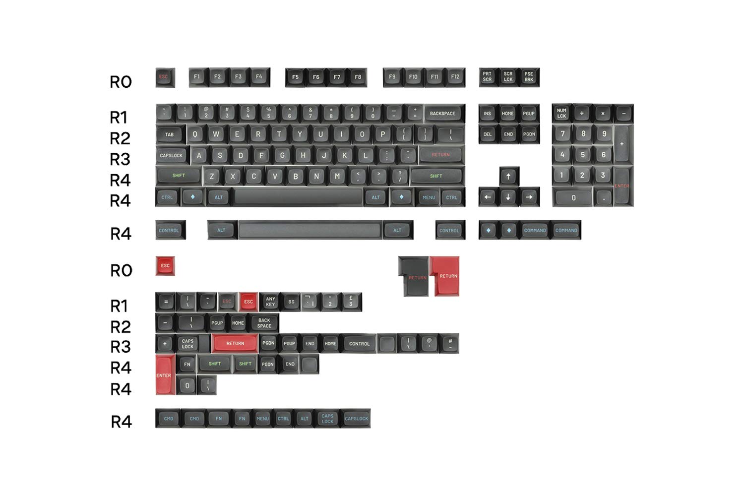 DROP + Matt3o MT3 Susuwatari Custom Keycap Set, ABS Hi-Profile Keycaps, Doubleshot Legends, MX Style Covers Fullsize, Tenkeyless, Winkeyless, 60%, 65%, and 75% (Base Kit)