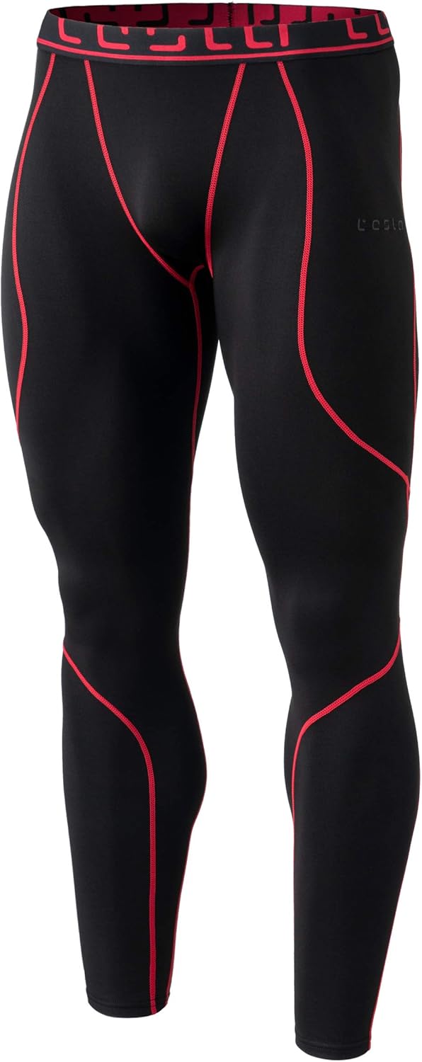 TSLA Men's Thermal Compression Pants, Athletic Sports Leggings & Running Tights, Wintergear Base Layer Bottoms : Clothing