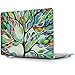 iCasso New Art Fashion Image Series Ultra Slim Light Weight Rubberized Hard Case Glossy Clear Crystal Snap-On Hard Cover Case for MacBook Air 13 (Model: A1369 and A1466) - Life Tree