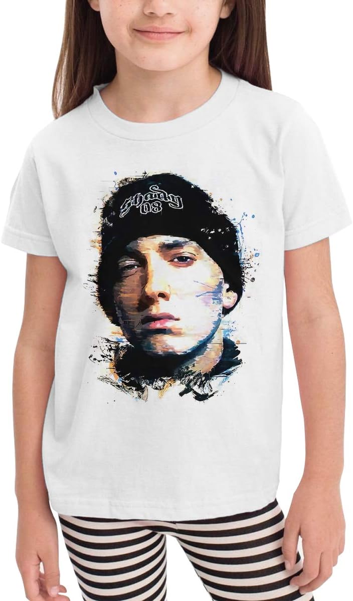 Cotton Eminem Boys Girls T Shirts Youth Fashion Tees White