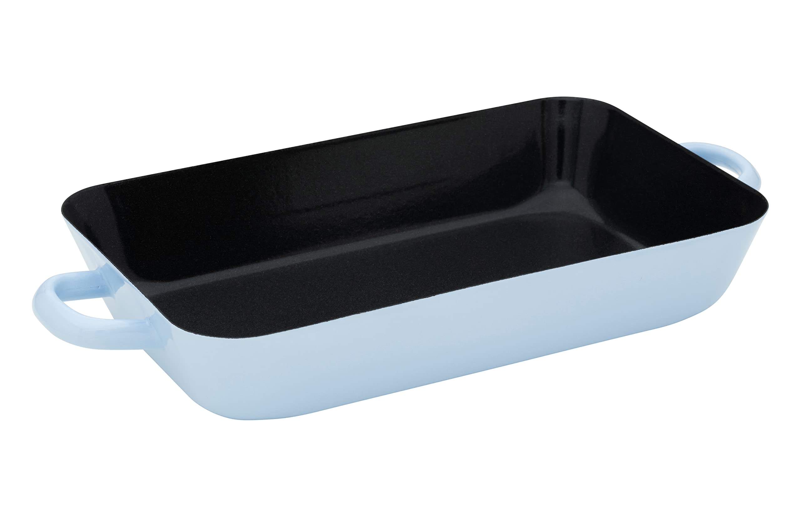 Riess, 0045-028 Frying Pan 29 x 18 cm Baking Enamel Blue Enamel Vol. (rec.): 1.7 Litres, Made in Austria, LWH: 37.0 x 18.6 x 5.2 cm, 0.723 kg, Enamelled, Scratch-Resistant, Oven Safe