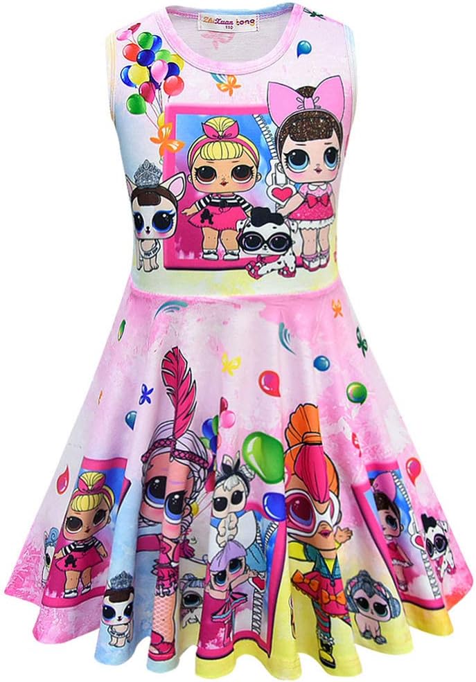 2019 New LOL Dolls Tutu Dress Princess Birthday Party Dress Children's Summer Clothes Baby Girl Christmas Dress