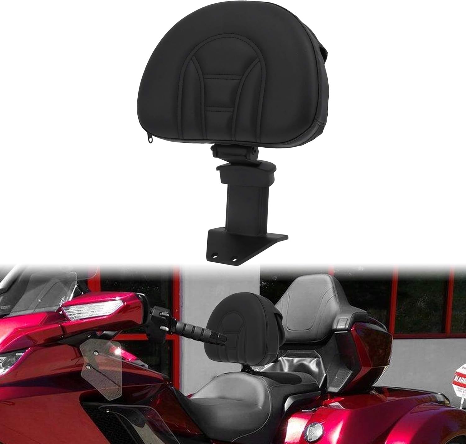 HDBUBALUS Adjustable Plugin Driver Backrest Motorcycle