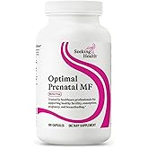 Seeking Health Optimal Prenatal MF - Digestive & Immune Support Supplement for Women - Pregnancy Support Supplement with Folate, Vitamin A, Ginger, & Vitamin B12-180 Capsules