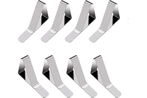 Tripole Tablecloth Clips 8 Pack Stainless Steel Table Cover Clamps Skirt Clips Home Kitchen Restaurant Use