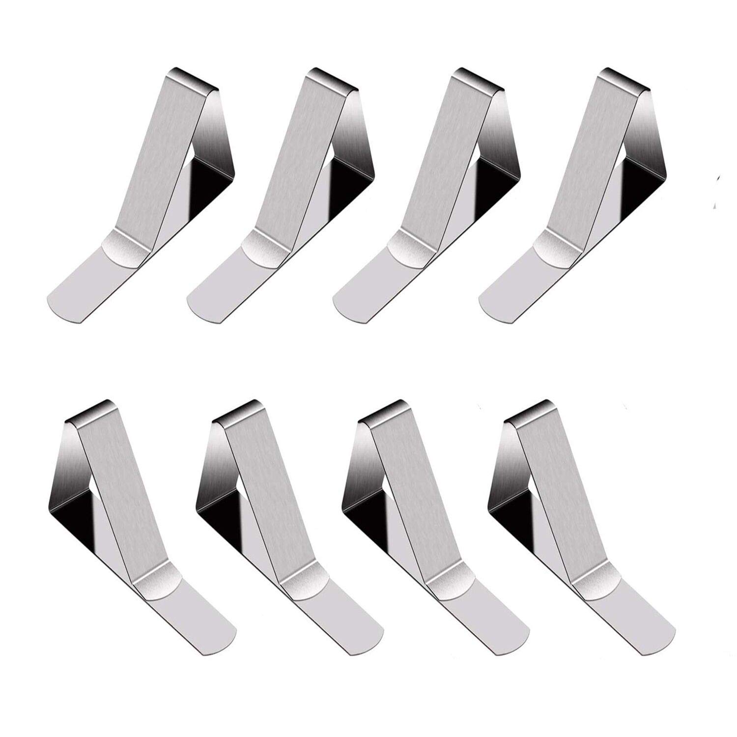 Photo 1 of Tripole Tablecloth Clips 8 Pack Stainless Steel Table Cover Clamps Skirt Clips Home Kitchen Restaurant Use