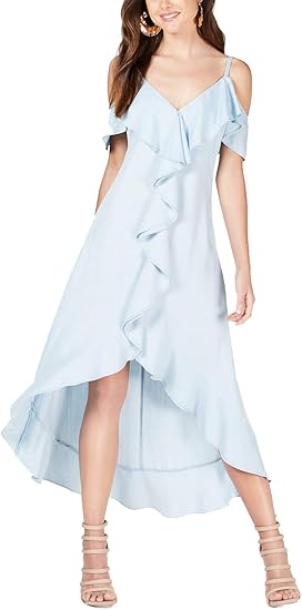 Amazon Guess レディース フリル ハイロー マキシドレス Us サイズ X Small ワンピース チュニック 通販