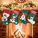 Prextex Extra Large 17” 3D Plush Christmas Stockings Felt Christmas Stocking